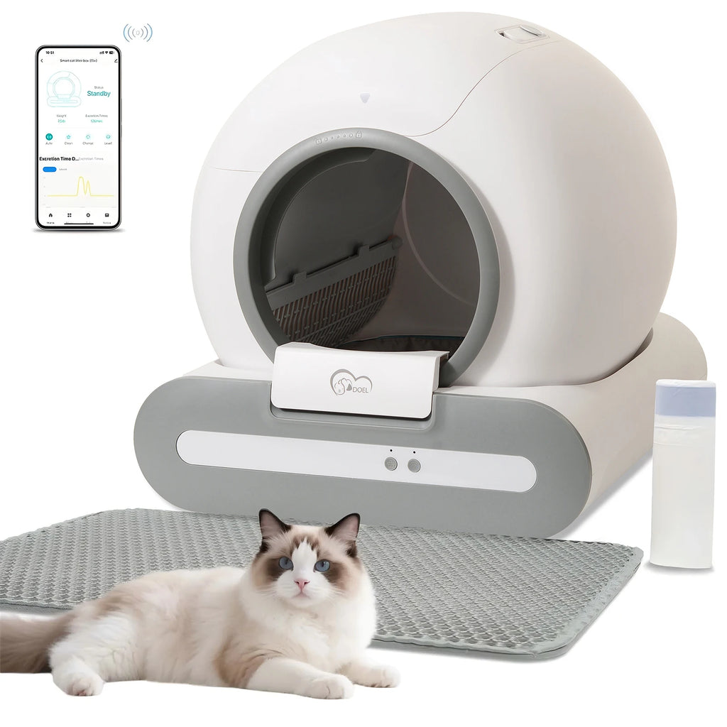Smart Self-Cleaning Cat Litter Box with App Control (65L) 🐾✨