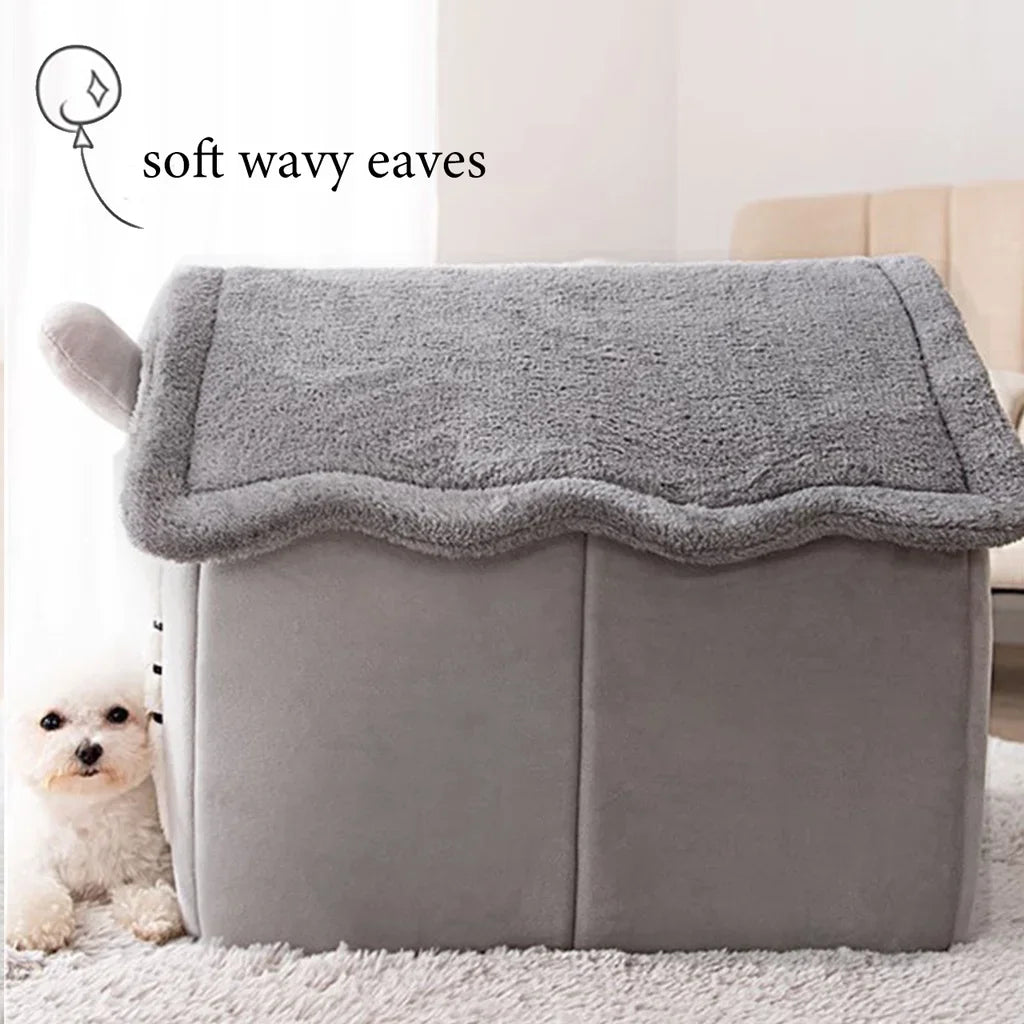 The Ultimate Snuggle Den: Foldable Pet Retreat