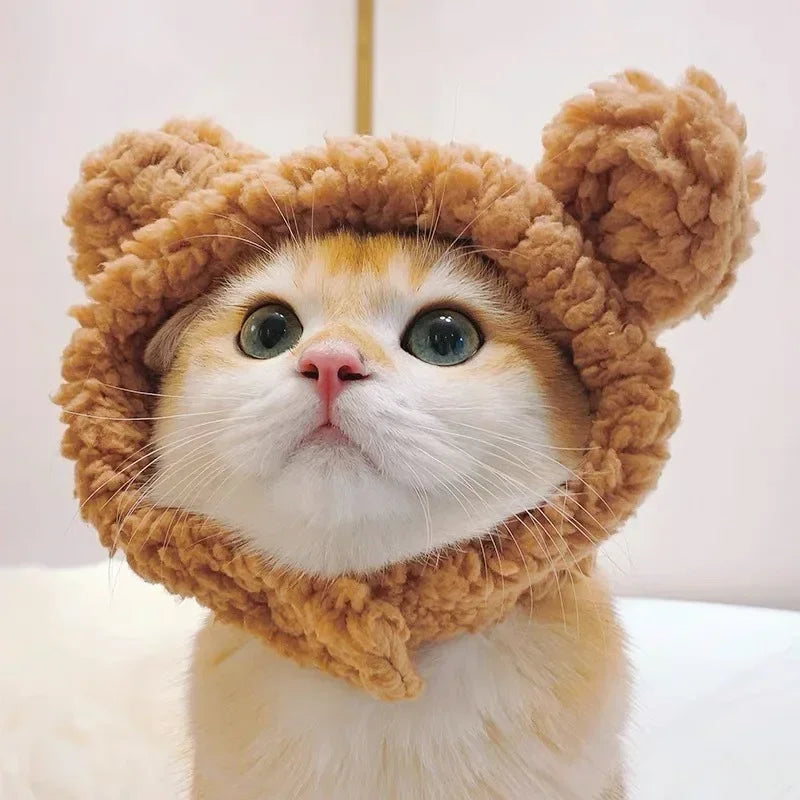 PetJoyHub™ Adorable Bear Plush Pet Hat