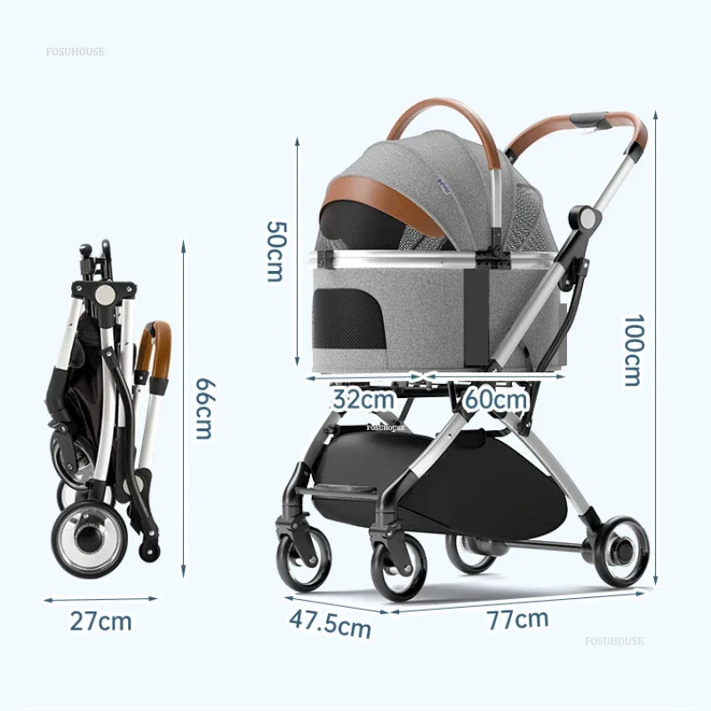 Foldable Aluminum Dog Stroller