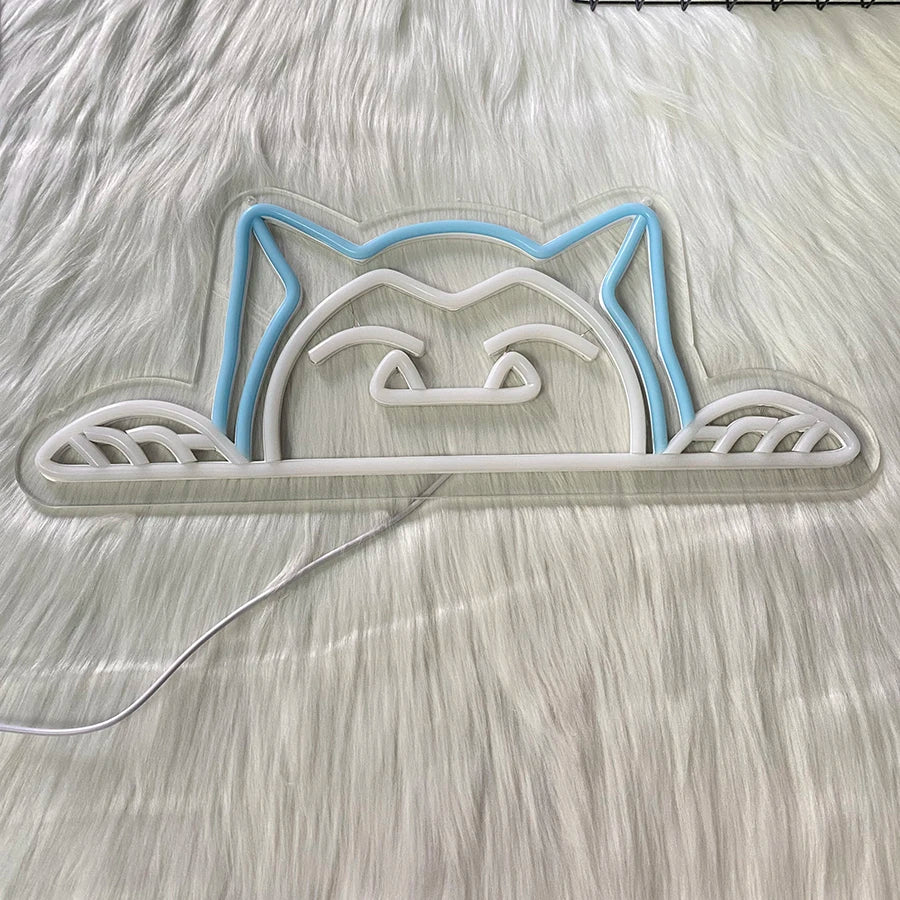 Lummi Cat Neon Glow Wall Art Sign