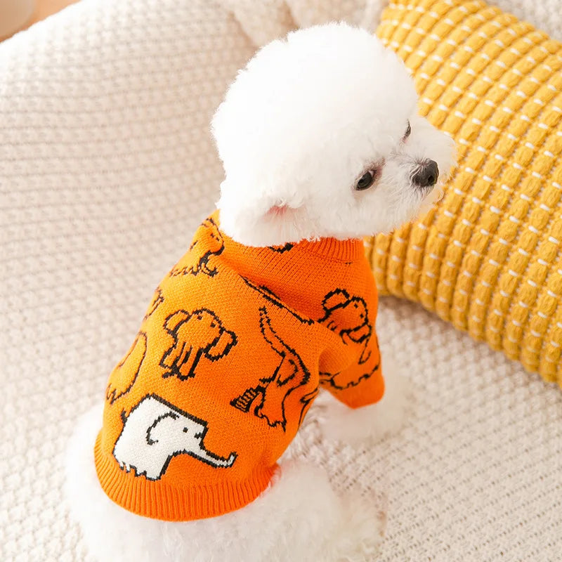 Cozy Bear Striped Luxury Dog Sweater
