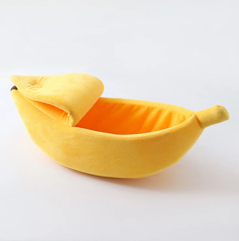 PetJoyHub™ Cozy Banana Peel Pet Bed