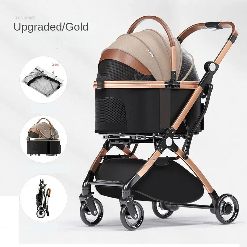 Foldable Aluminum Dog Stroller