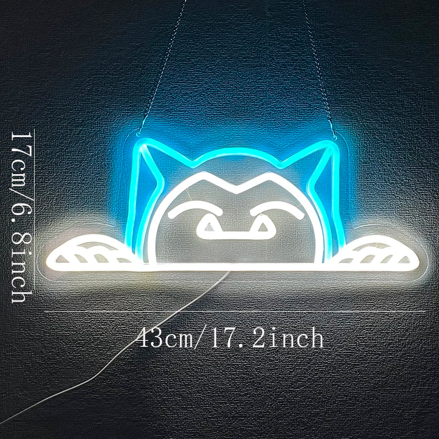 Lummi Cat Neon Glow Wall Art Sign