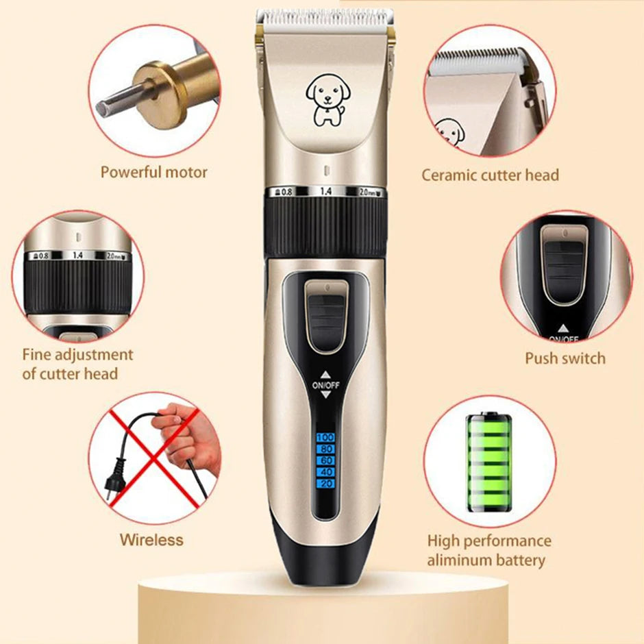 Pro Glide Whisper-Quiet Pet Grooming Clippers