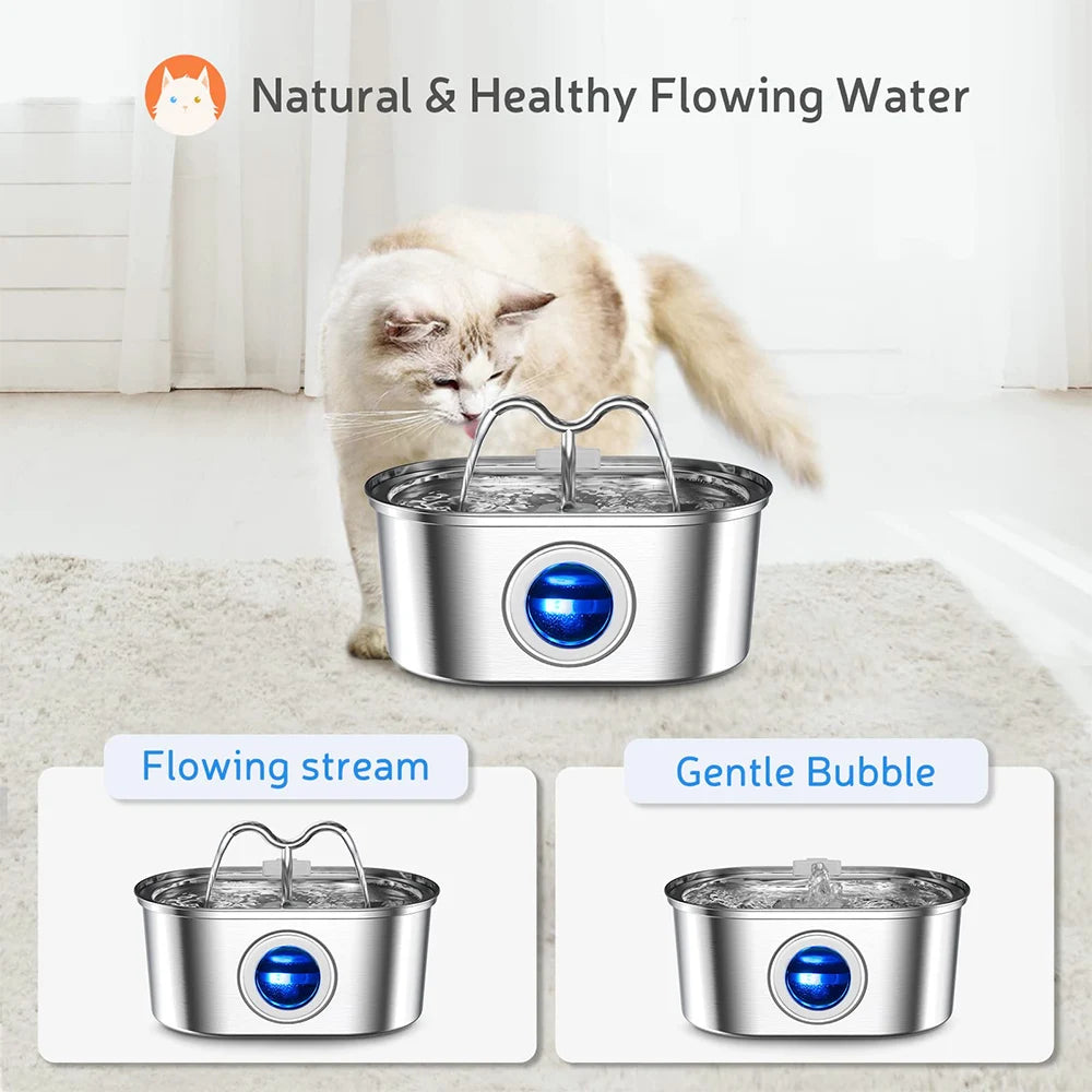 Pure Flow Stainless Steel Pet Fountain
