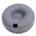 Cozy Tunnel Felt Donut Cat Bed