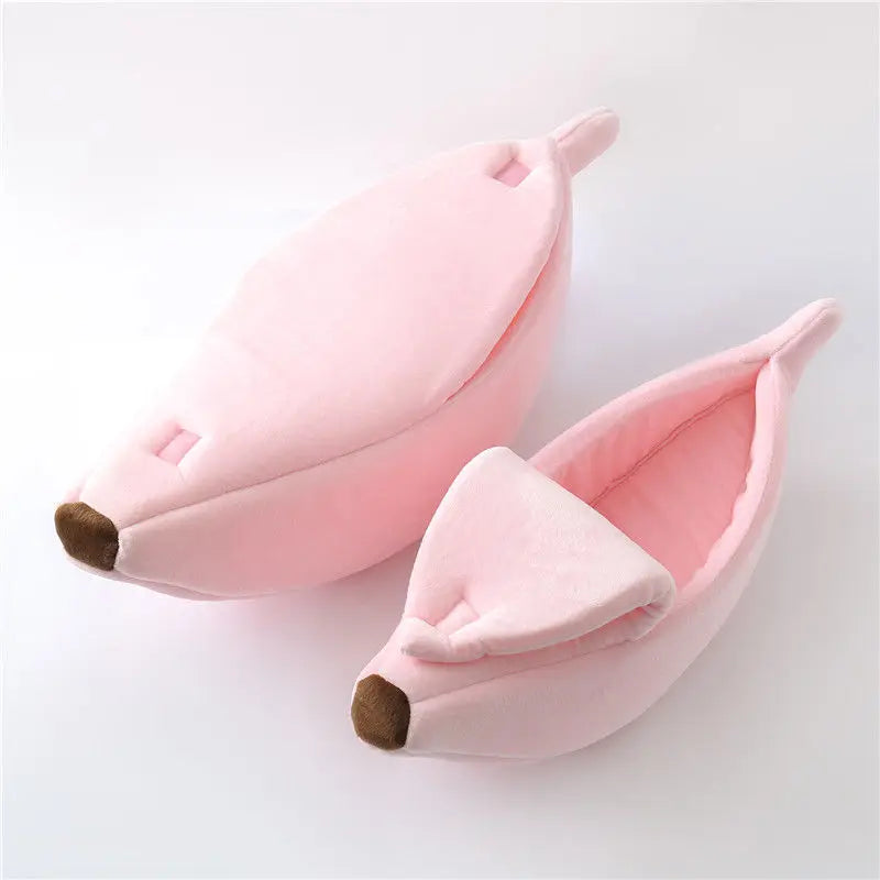 PetJoyHub™ Cozy Banana Peel Pet Bed