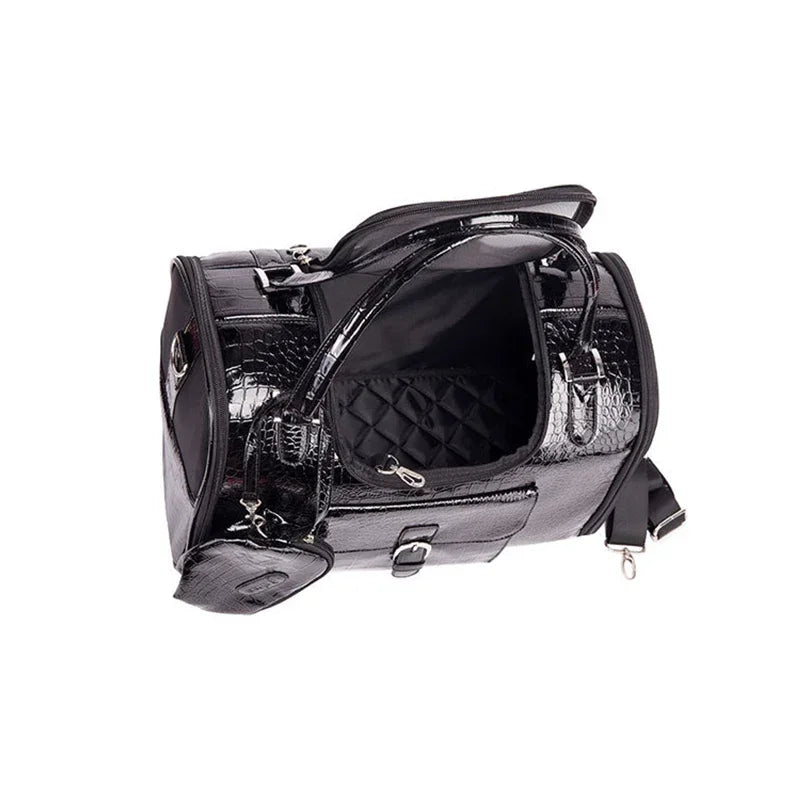 Luxury Leather Pet Carrier Bag