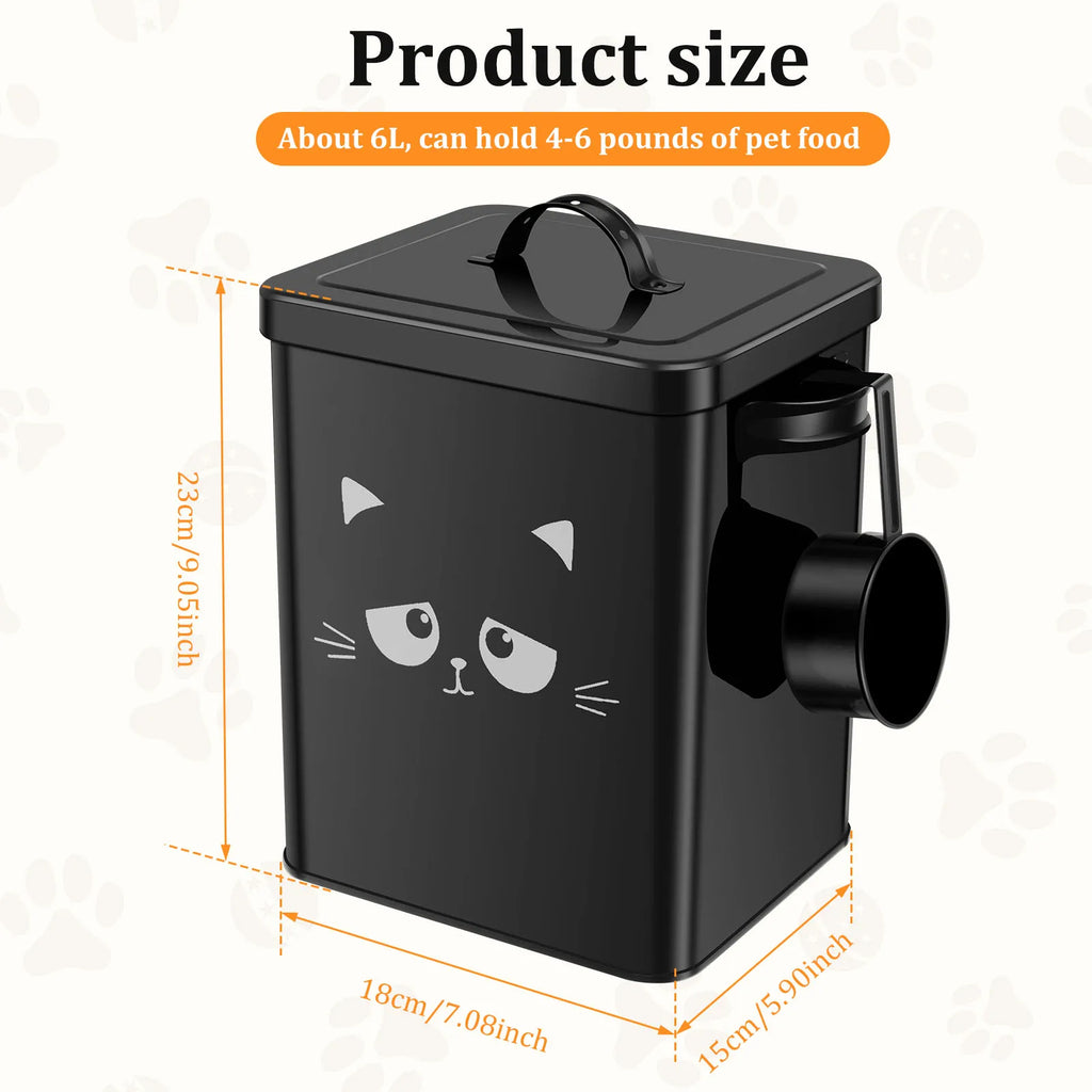 Retro Chic Iron Pet Food Storage Bin