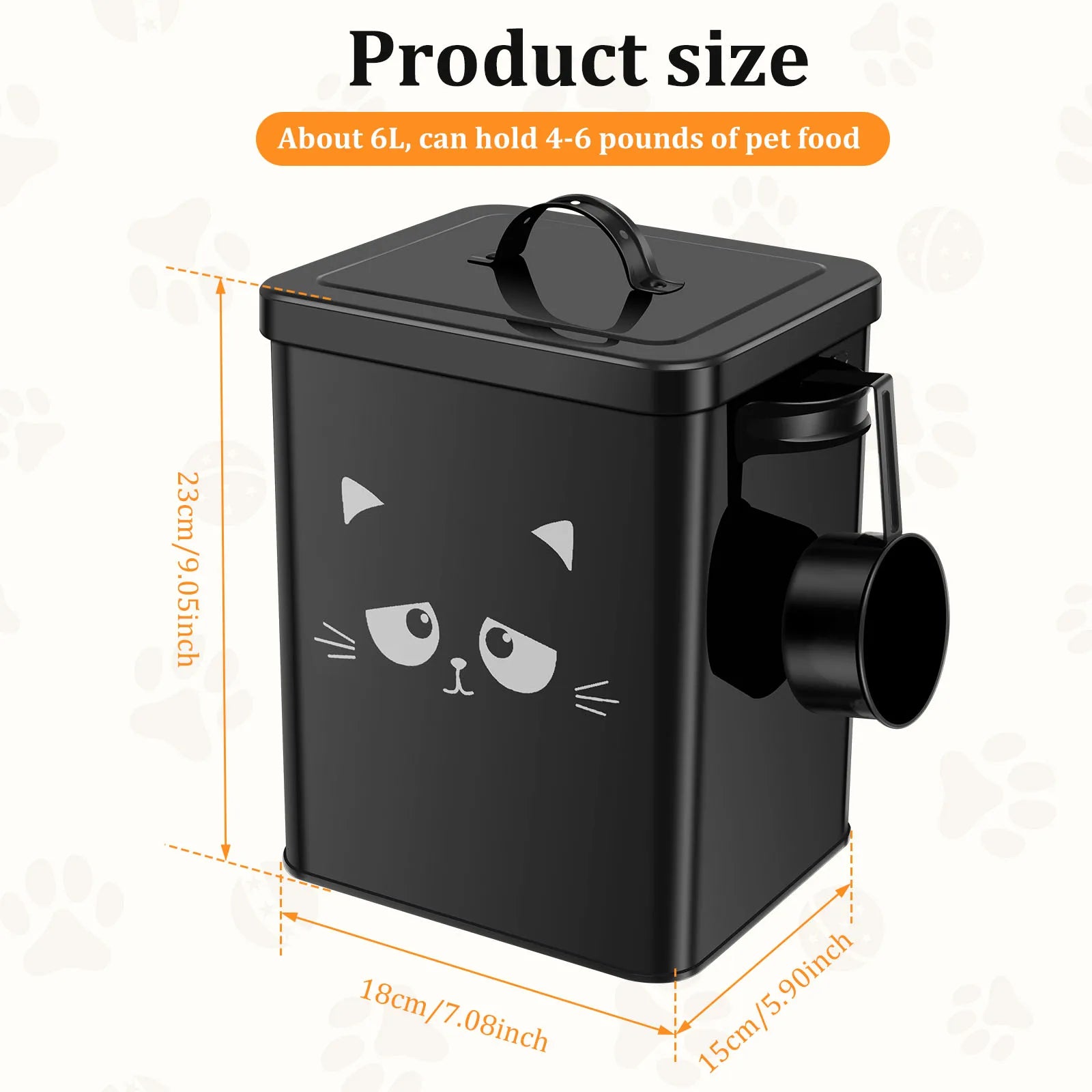 Retro Chic Iron Pet Food Storage Bin