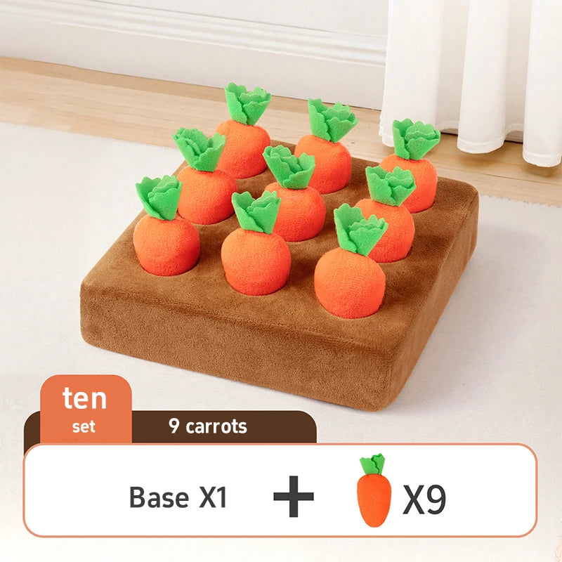 Snuffle Mat for Dogs Interactive Enrichment Funny Toys Pet Carrot Puzzle Toy Dog Activity Mat for Boredom Relief Foraging