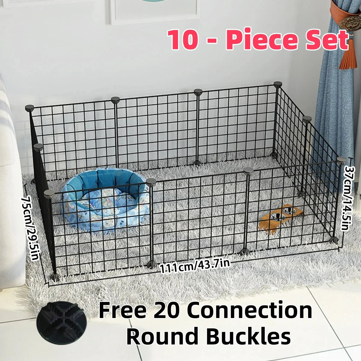 Safe Zone Freestanding Pet Playpen Fence