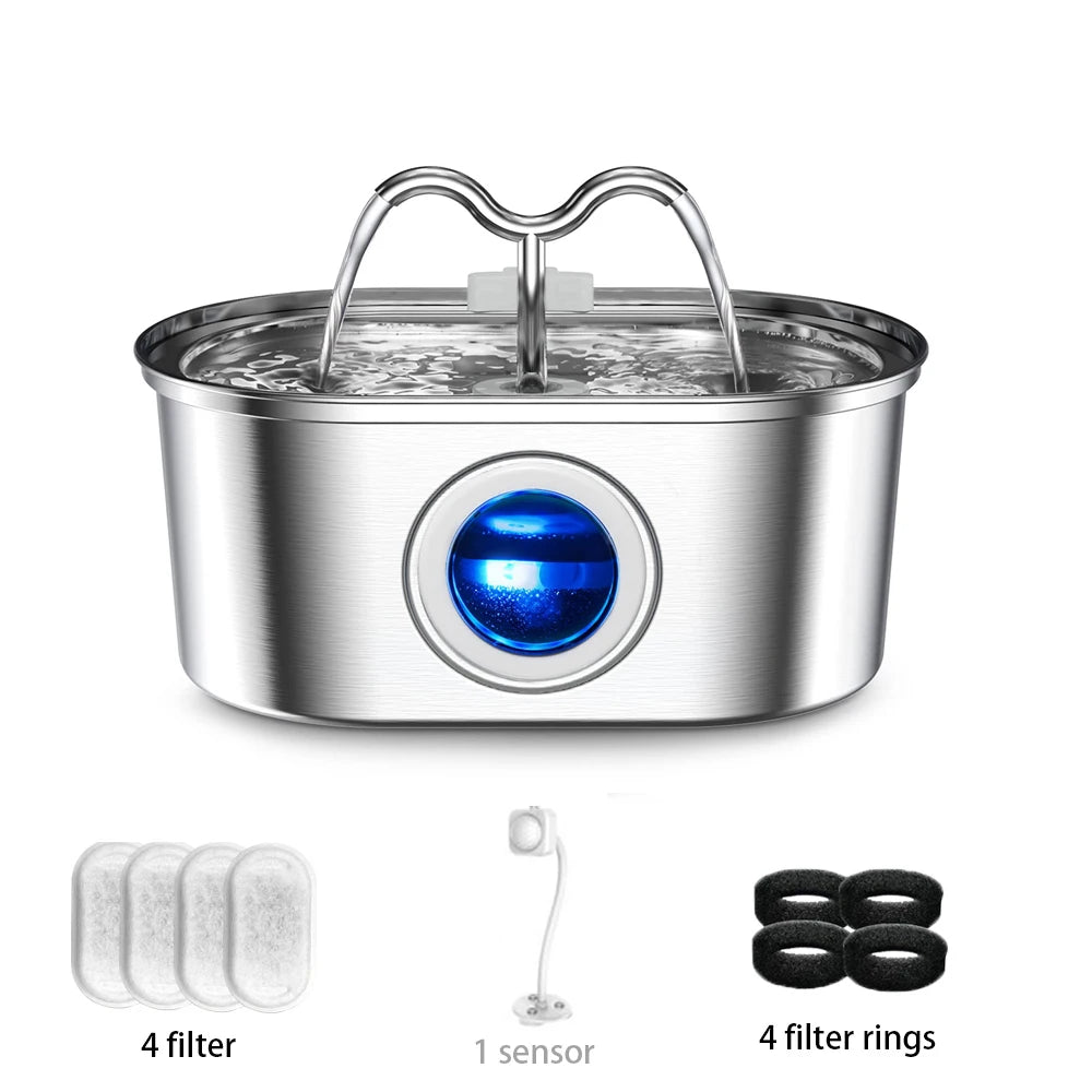 Pure Flow Stainless Steel Pet Fountain