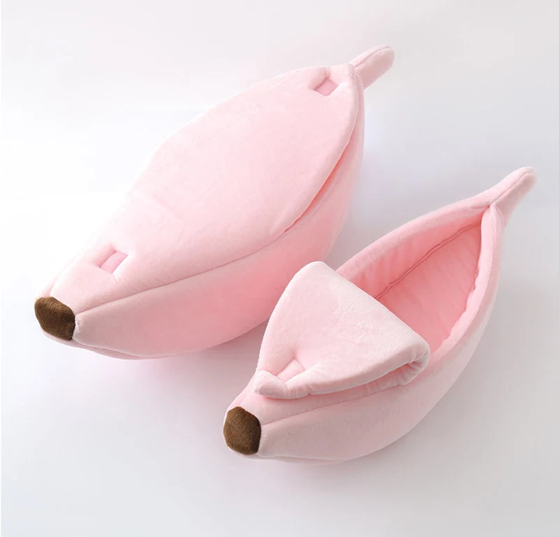 PetJoyHub™ Cozy Banana Peel Pet Bed