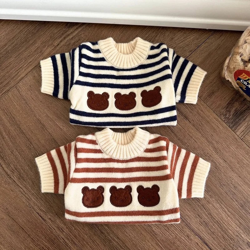 Cozy Bear Striped Luxury Dog Sweater