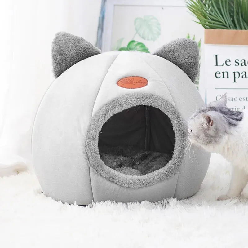 PetJoyHub™  Premium Calming Cat Cave Bed