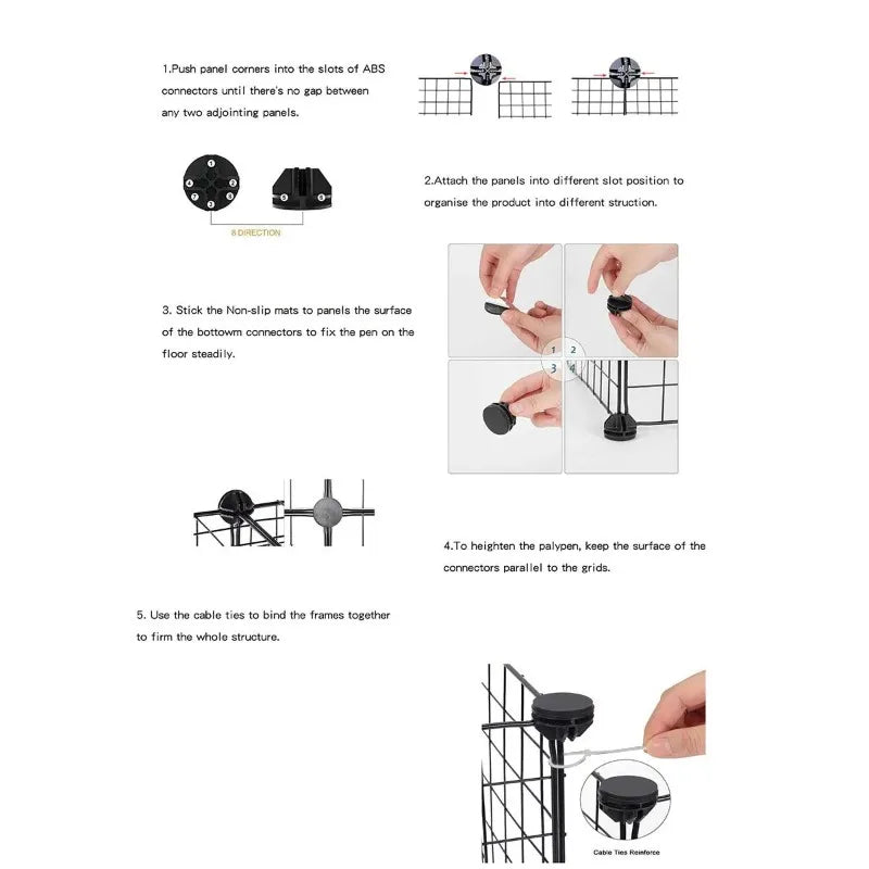 Safe Zone Freestanding Pet Playpen Fence