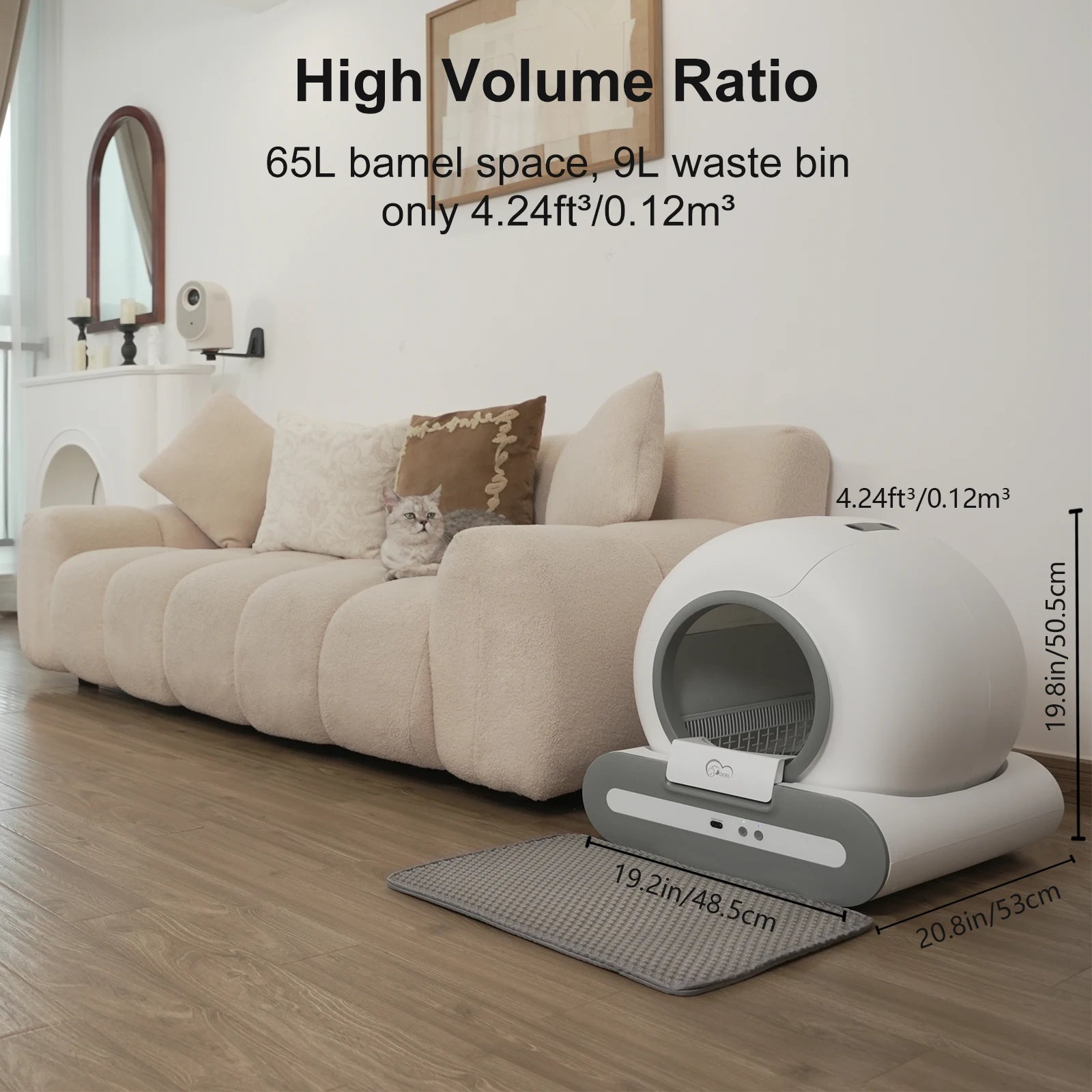 Smart Self-Cleaning Cat Litter Box with App Control (65L) 🐾✨