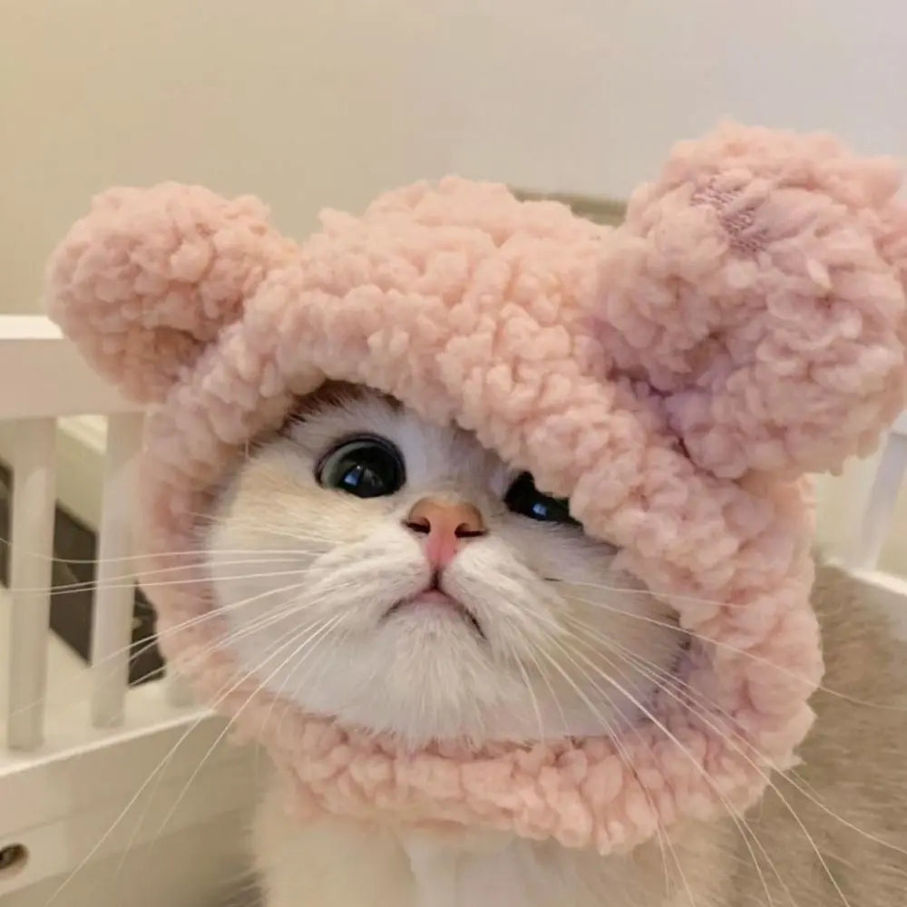 PetJoyHub™ Adorable Bear Plush Pet Hat
