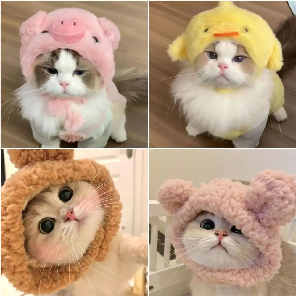 PetJoyHub™ Adorable Bear Plush Pet Hat