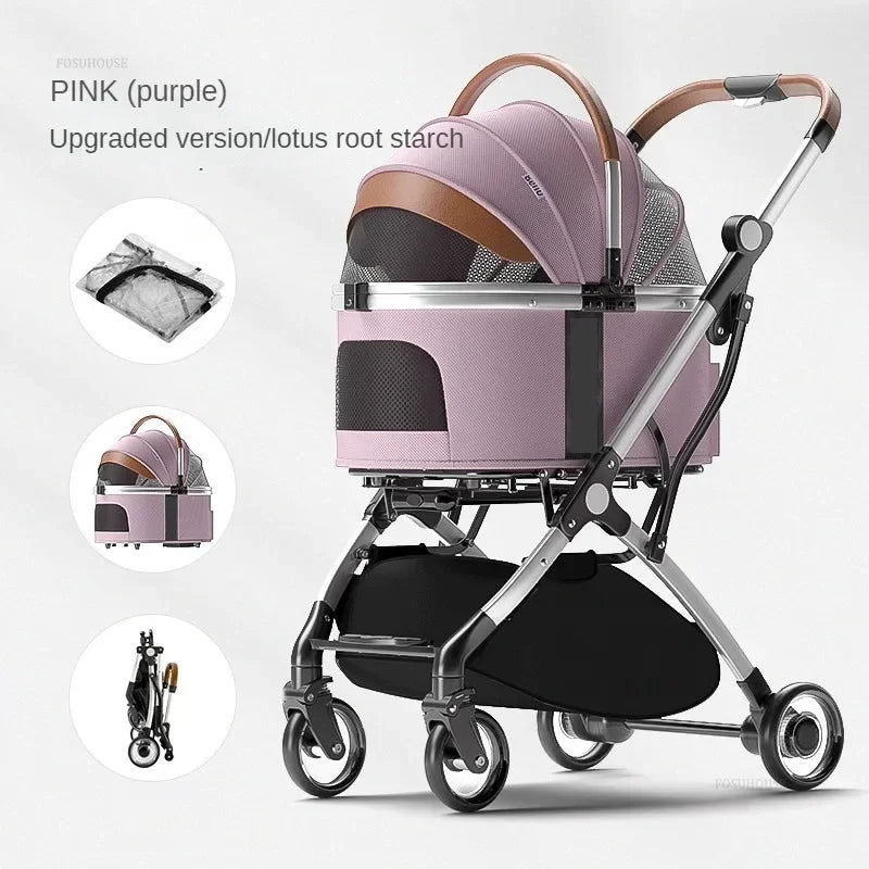 Foldable Aluminum Dog Stroller
