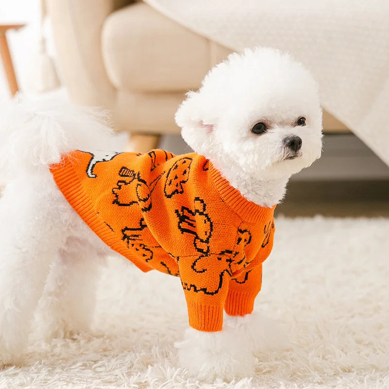 Cozy Bear Striped Luxury Dog Sweater