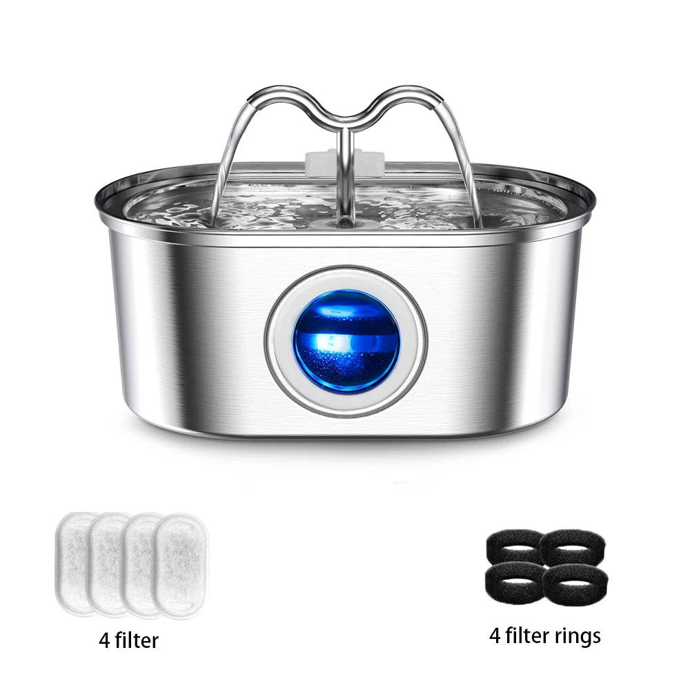 Pure Flow Stainless Steel Pet Fountain