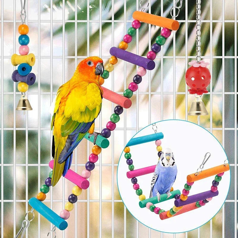 Nature Play 11-Piece Wooden Bird Toy Set