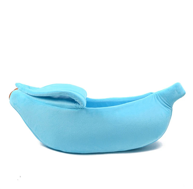 PetJoyHub™ Cozy Banana Peel Pet Bed