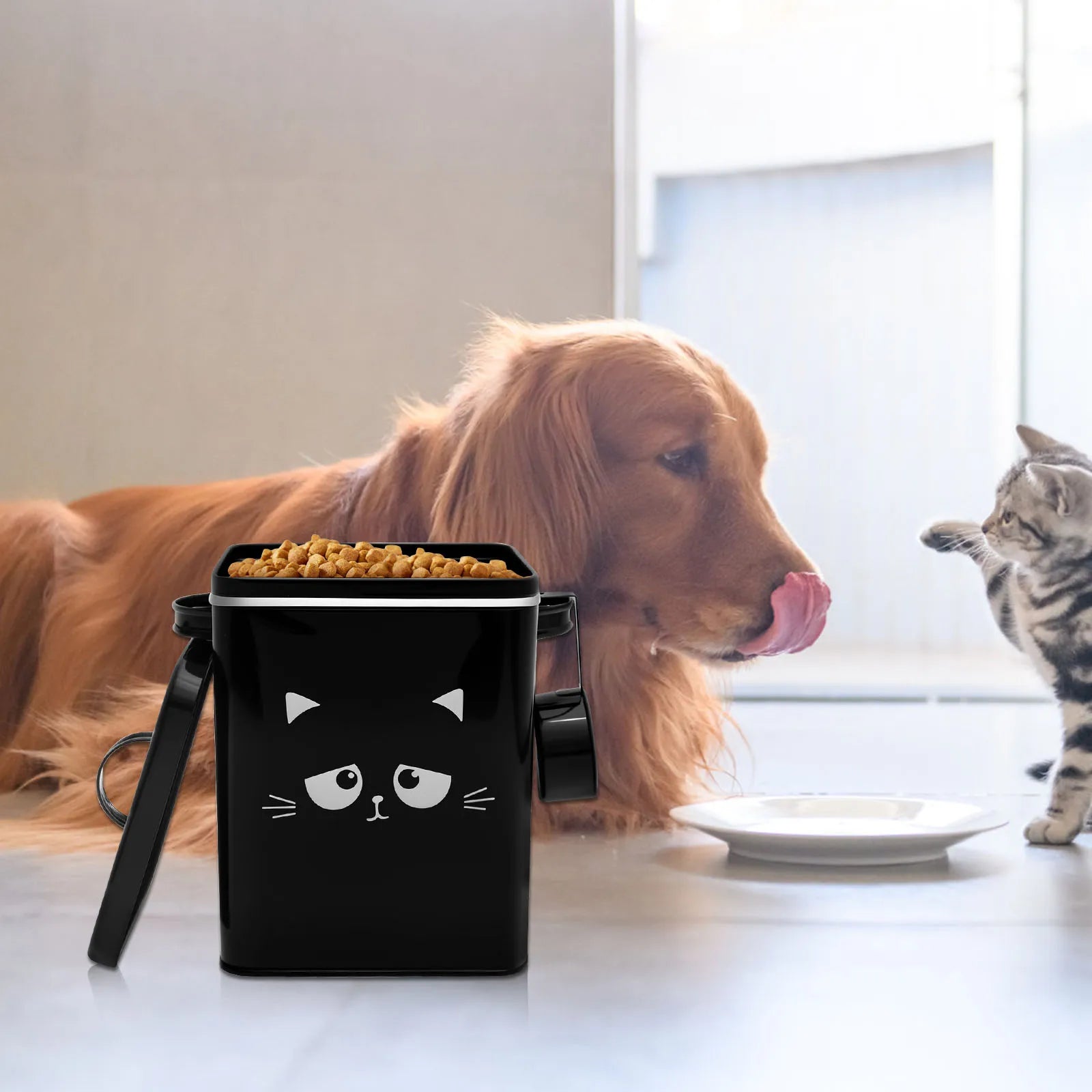 Retro Chic Iron Pet Food Storage Bin