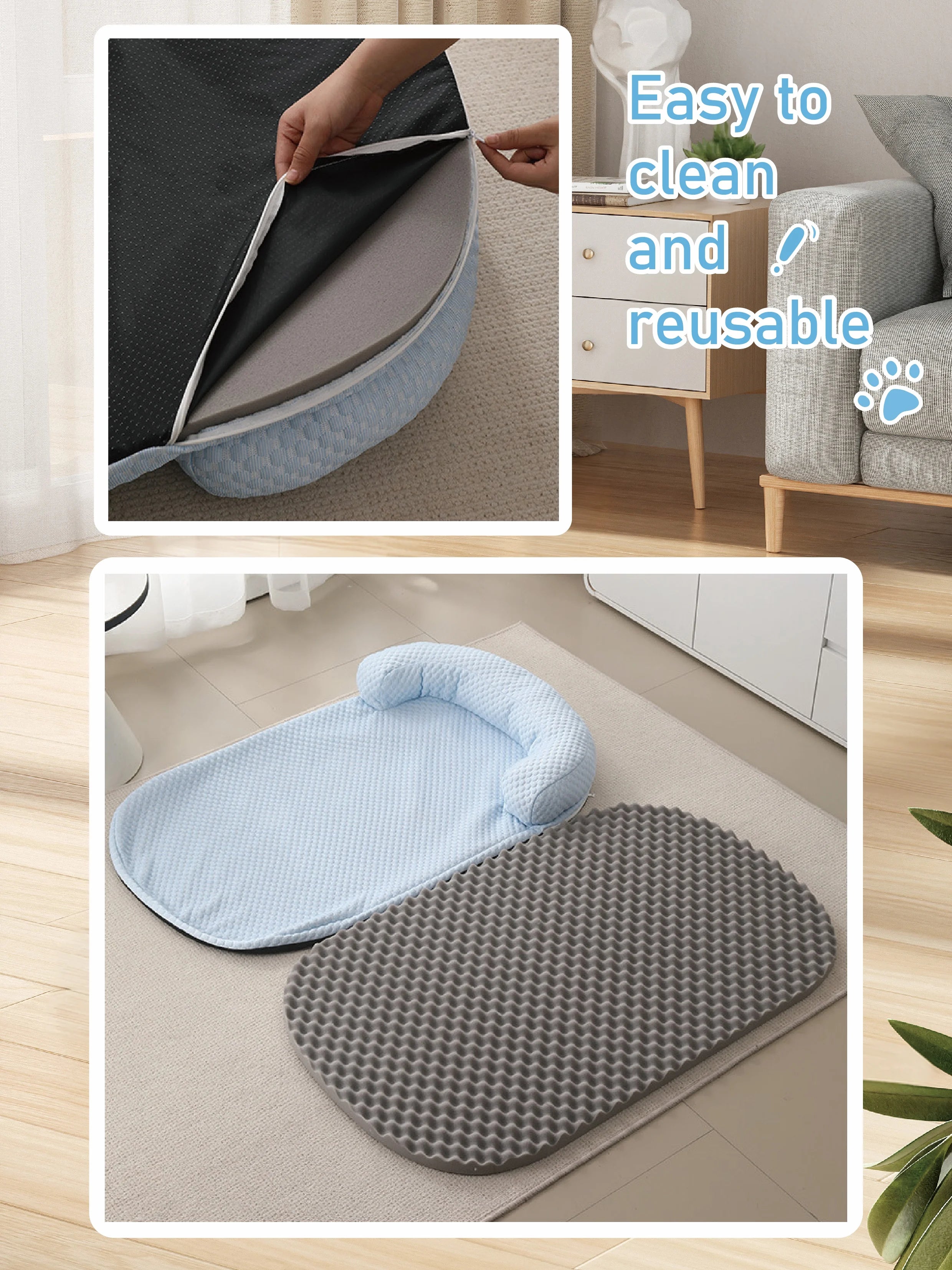 Petjoyhub™ Orthopedic Cooling Bed & Breathable Sleep Mat