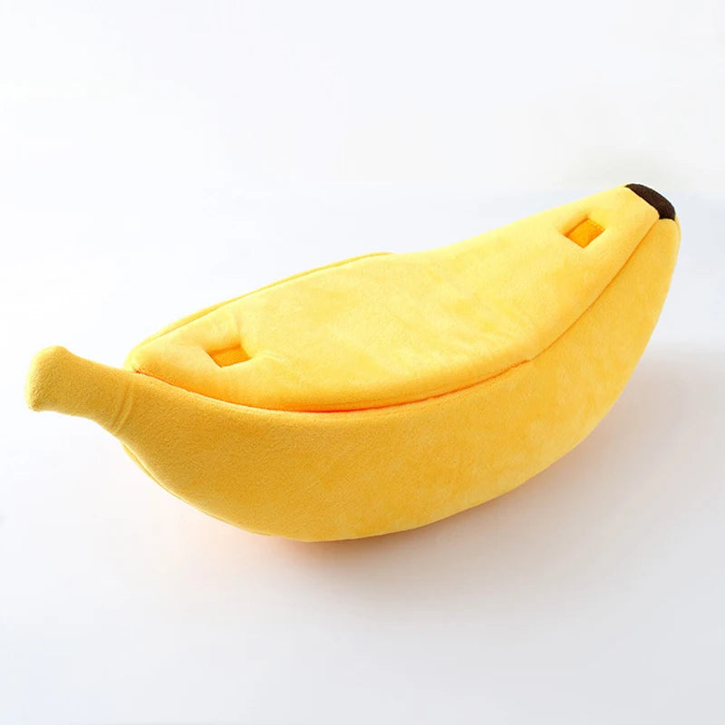 PetJoyHub™ Cozy Banana Peel Pet Bed