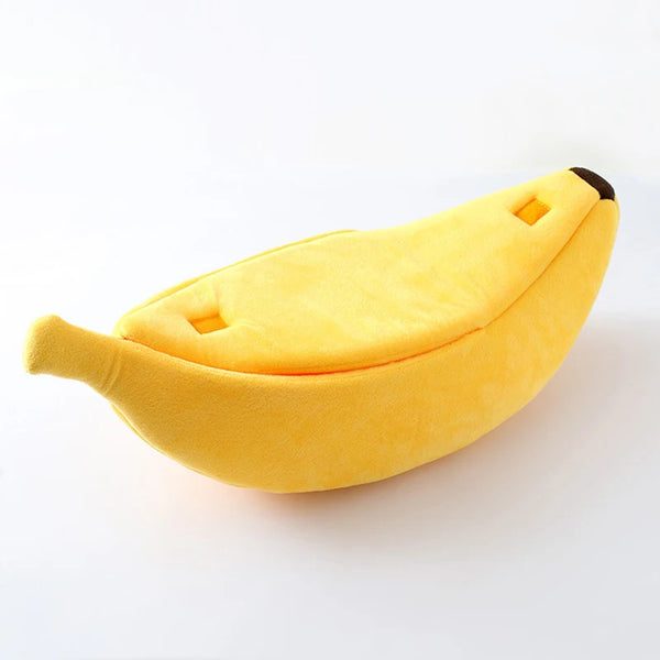 PetJoyHub™ Cozy Banana Peel Pet Bed