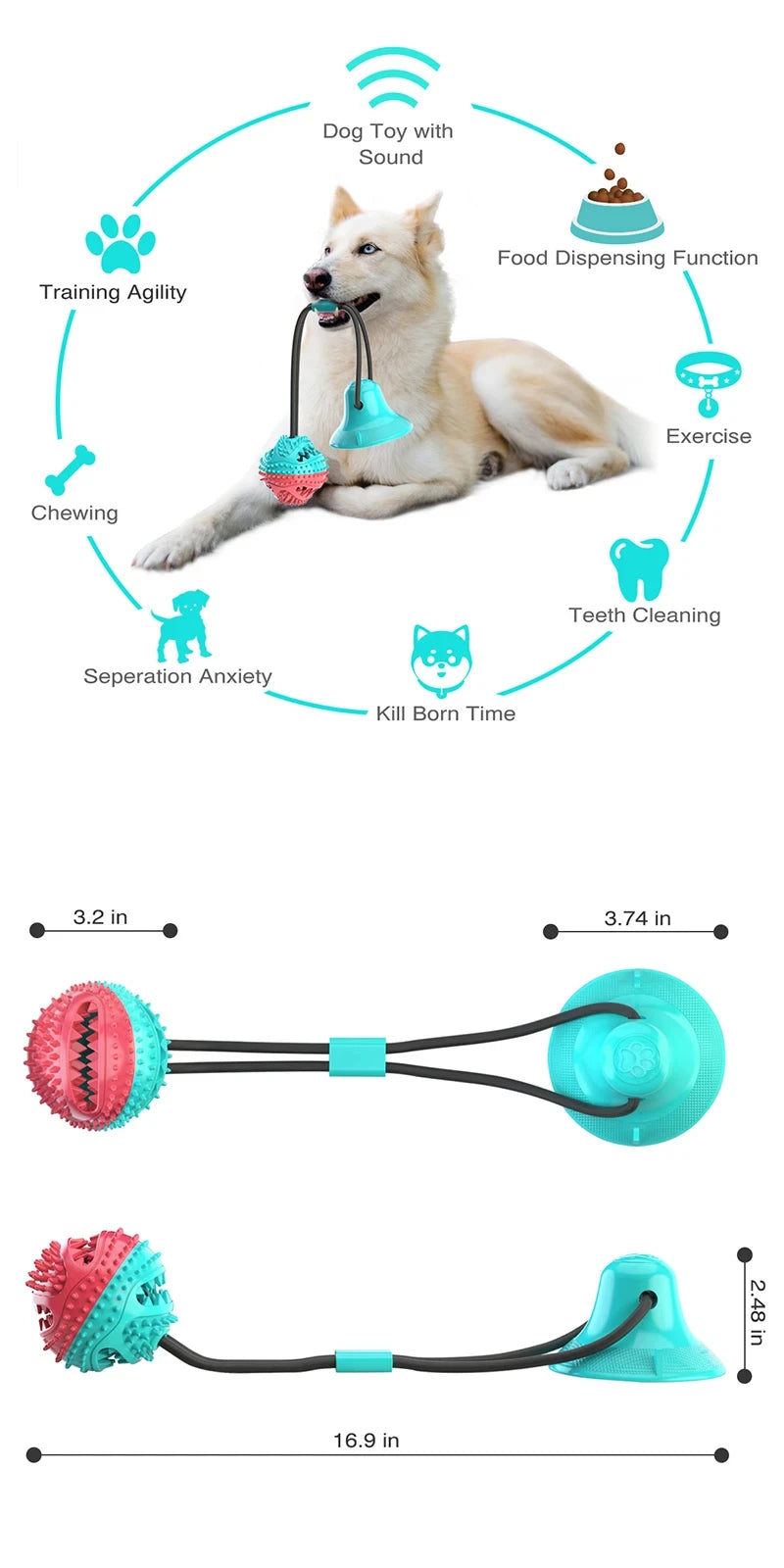 Titan Bounce Indestructible Dog Ball