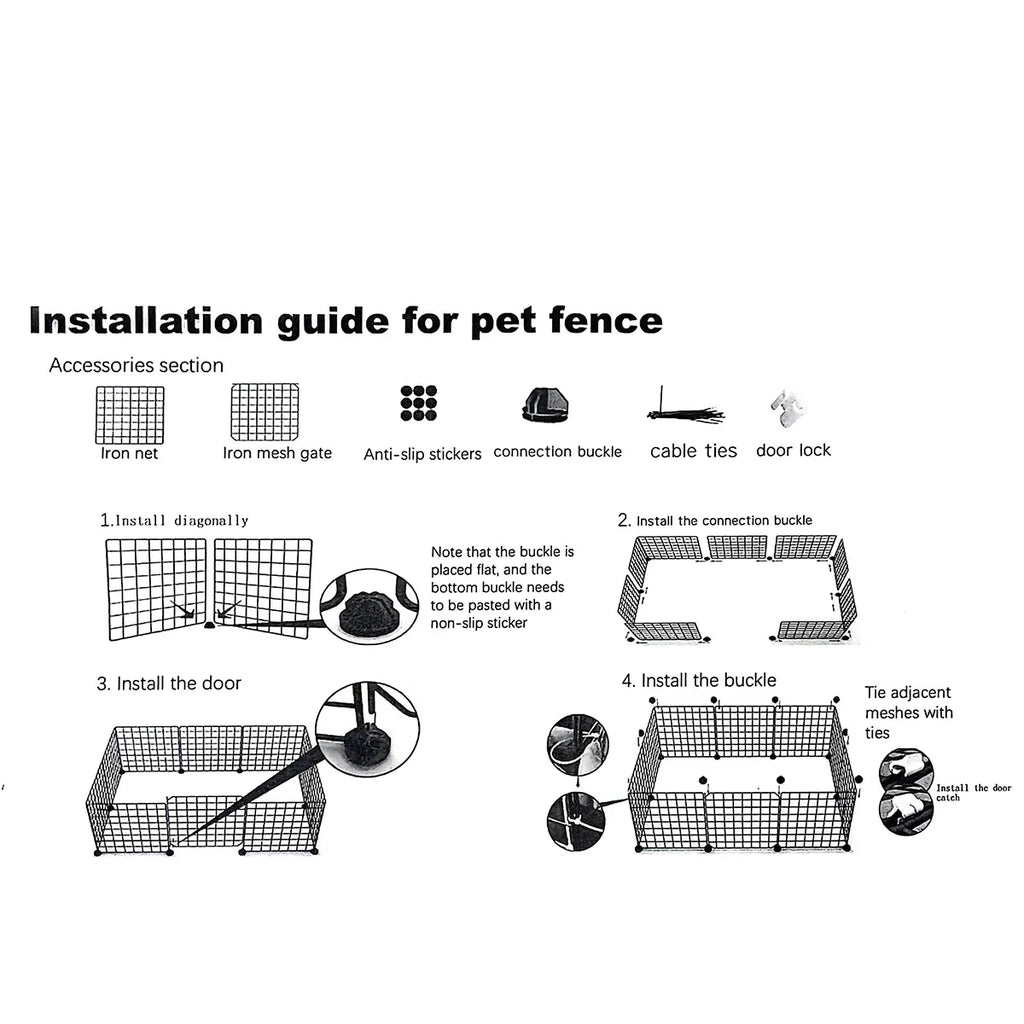 Safe Zone Freestanding Pet Playpen Fence