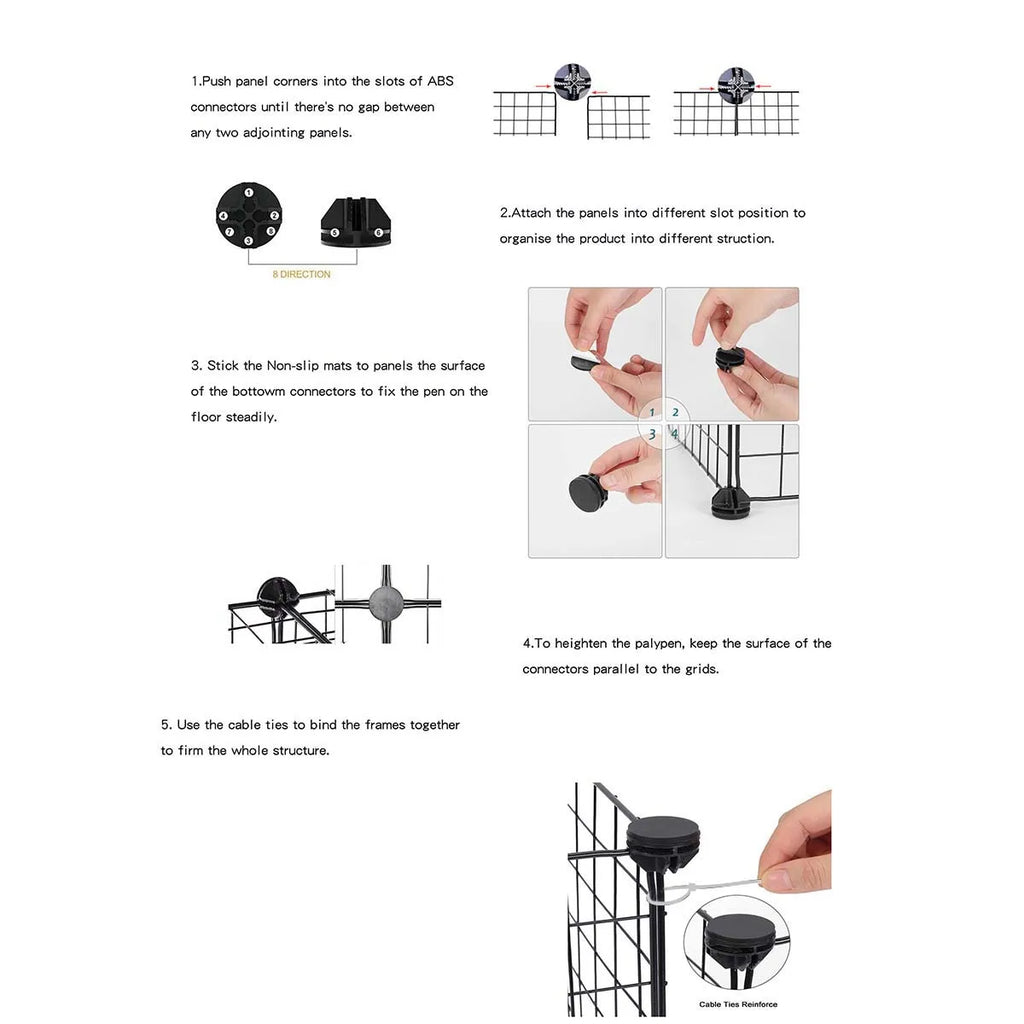 Safe Zone Freestanding Pet Playpen Fence