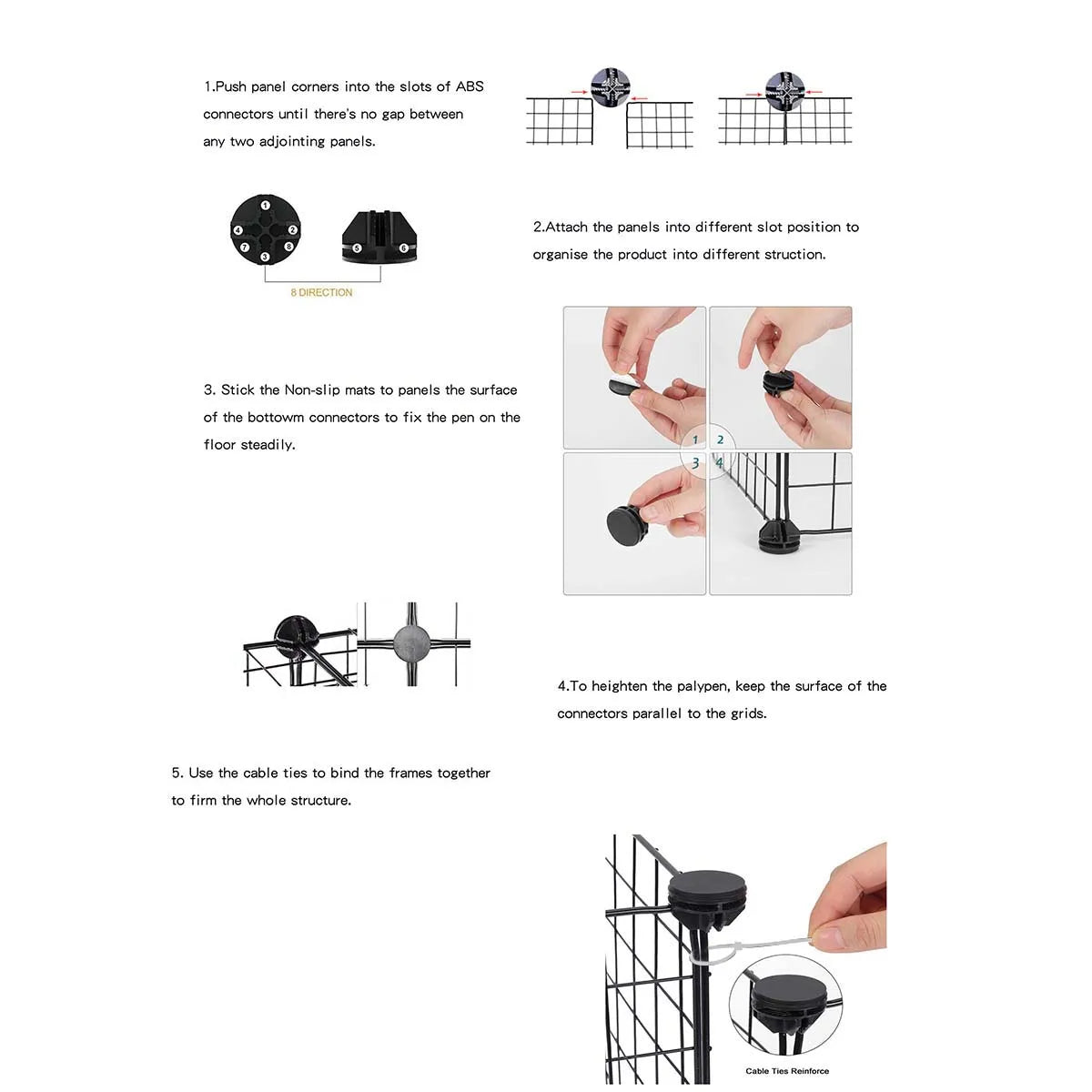 Safe Zone Freestanding Pet Playpen Fence