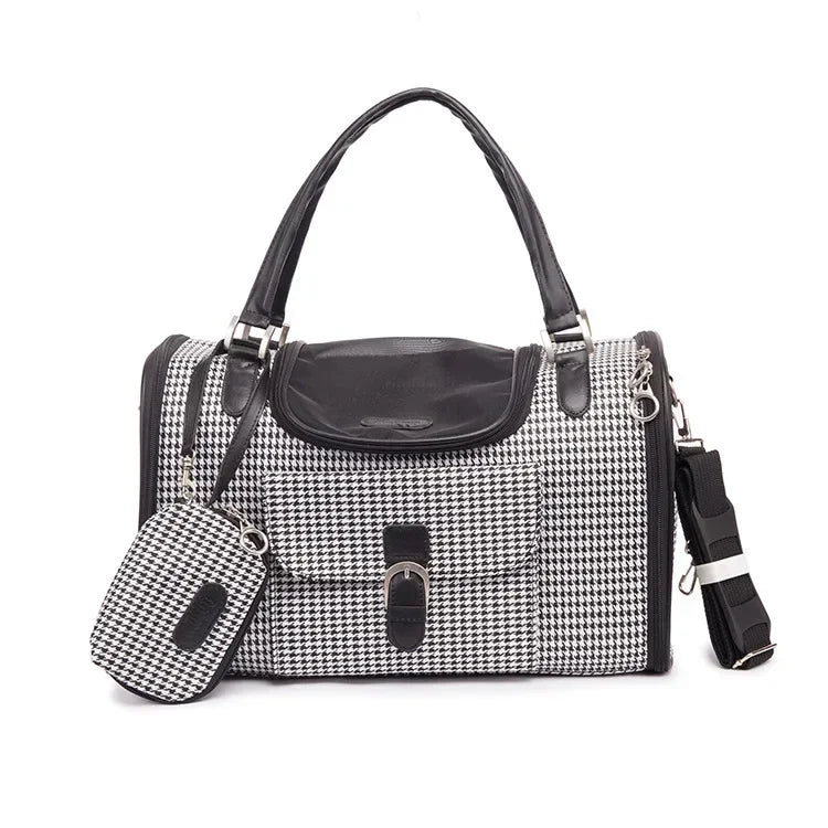 Luxury Leather Pet Carrier Bag
