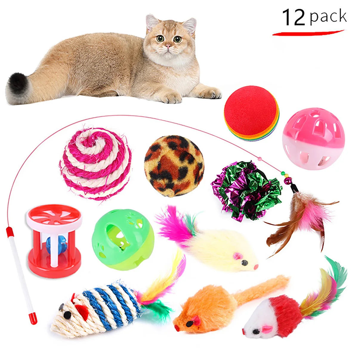 Feline Frenzy 20-Piece Cat Toy Bundle