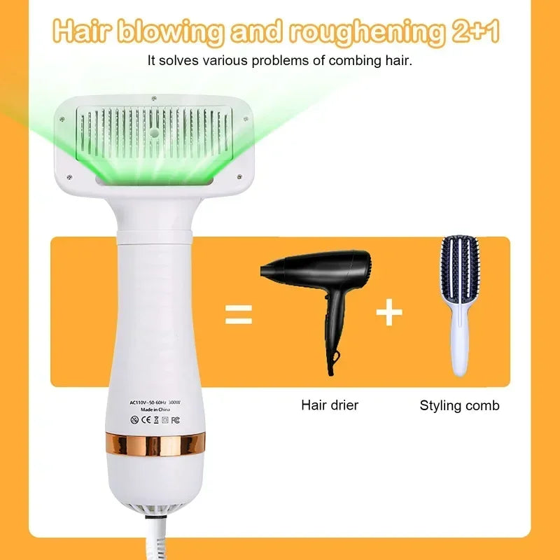 Quiet Breeze 2-in-1 Pet Hair Dryer & Grooming Brush