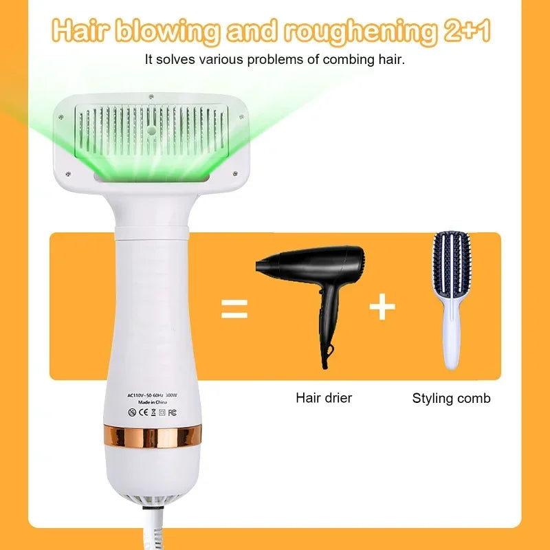 Quiet Breeze 2-in-1 Pet Hair Dryer & Grooming Brush