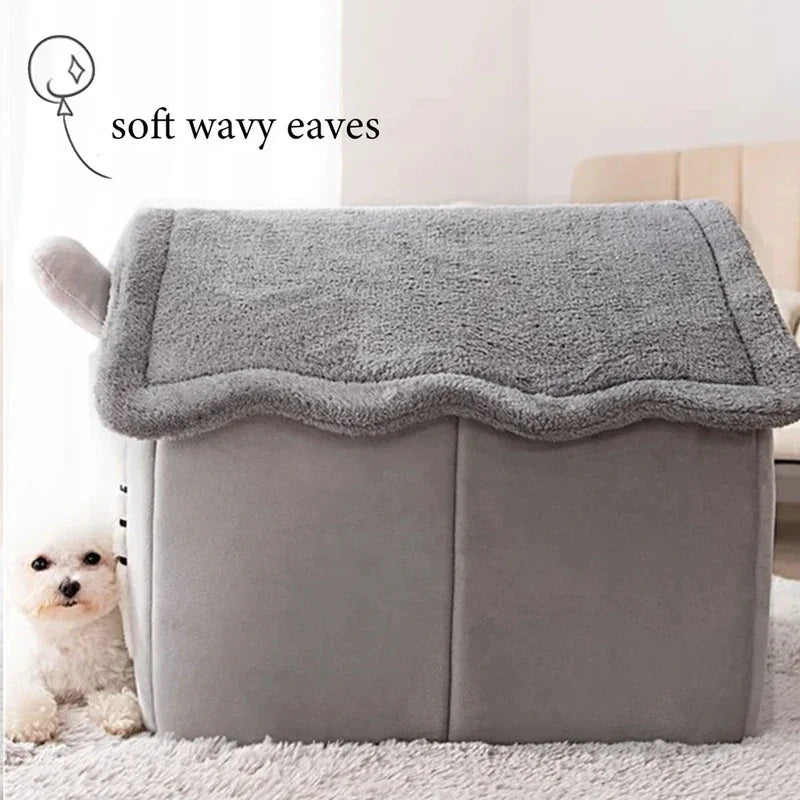 The Ultimate Snuggle Den: Foldable Pet Retreat