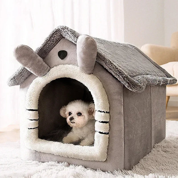 The Ultimate Snuggle Den: Foldable Pet Retreat