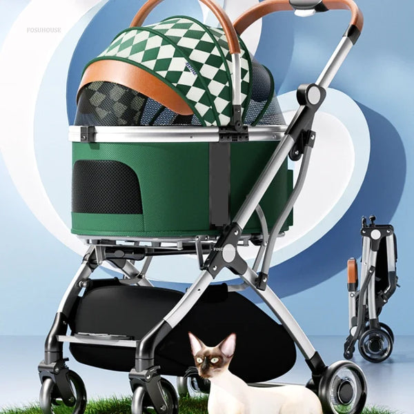 Foldable Aluminum Dog Stroller