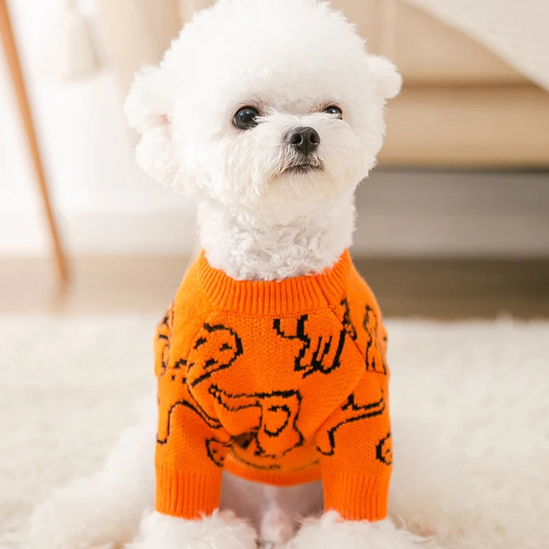Cozy Bear Striped Luxury Dog Sweater