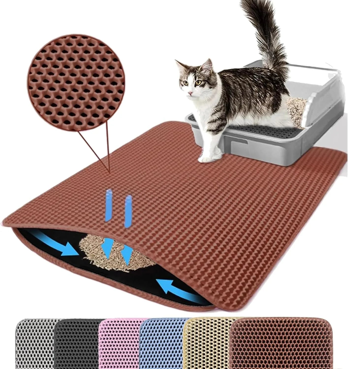 Pro Catch Waterproof Double-Layer Litter Mat