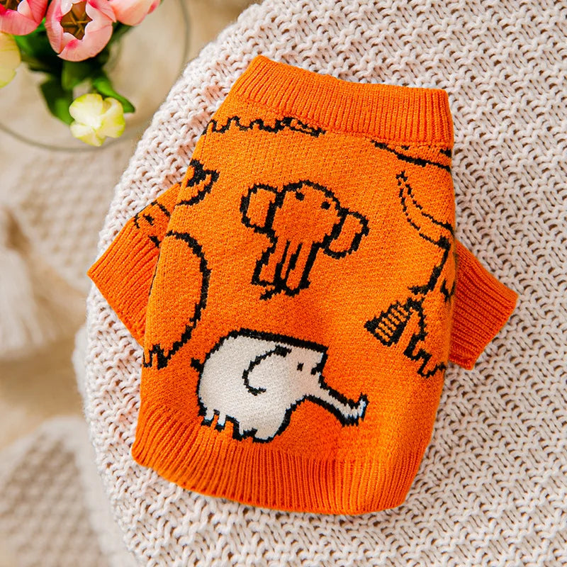 Cozy Bear Striped Luxury Dog Sweater