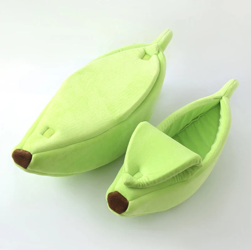 PetJoyHub™ Cozy Banana Peel Pet Bed